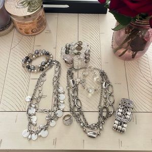 bundle of silver sparkly premier jewelry